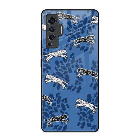 Blue Cheetah Vivo X50 Glass Back Cover Online