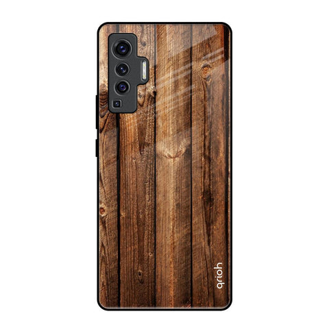 Timber Printed Vivo X50 Glass Back Cover Online