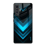 Vertical Blue Arrow Vivo X50 Glass Back Cover Online