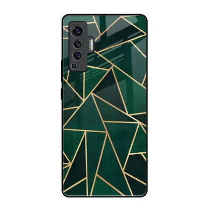 Abstract Green Vivo X50 Glass Back Cover Online