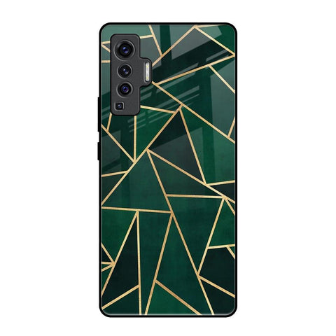 Abstract Green Vivo X50 Glass Back Cover Online