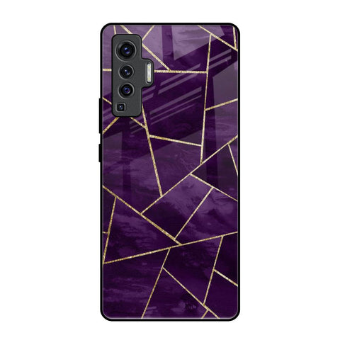 Geometric Purple Vivo X50 Glass Back Cover Online