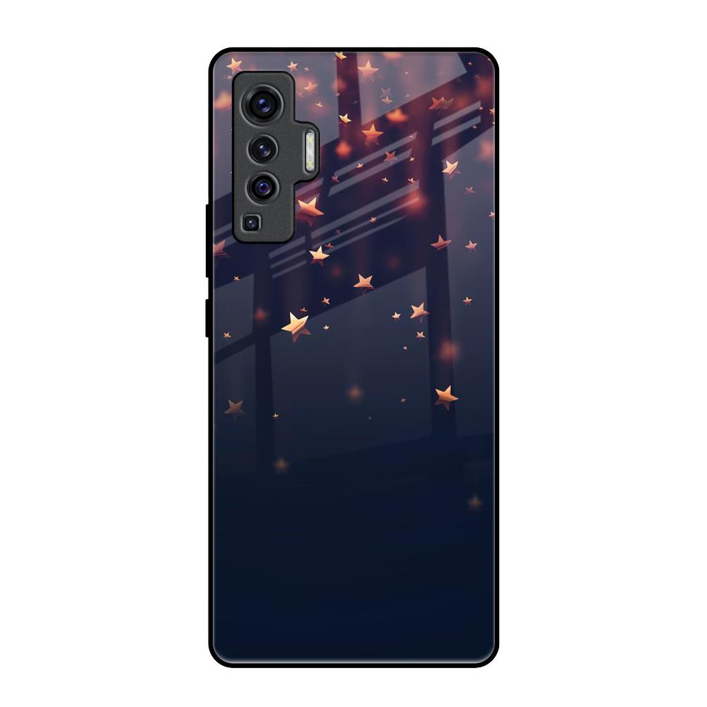 Falling Stars Vivo X50 Glass Back Cover Online