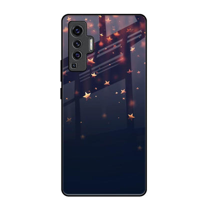 Falling Stars Vivo X50 Glass Back Cover Online