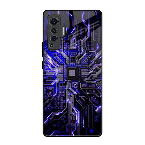 Techno Color Pattern Vivo X50 Glass Back Cover Online