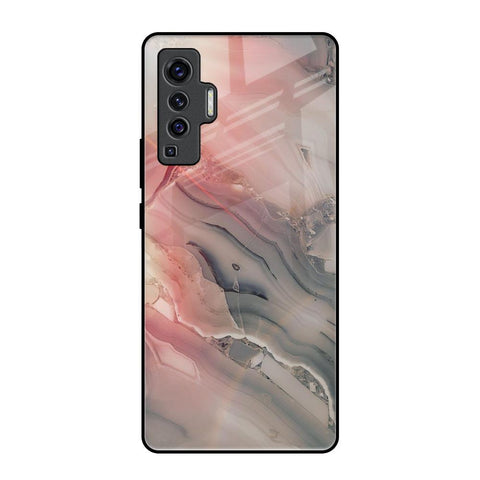 Pink And Grey Marble Vivo X50 Glass Back Cover Online