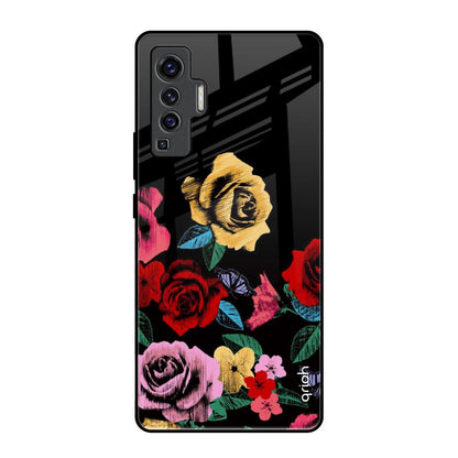 Floral Decorative Vivo X50 Glass Back Cover Online