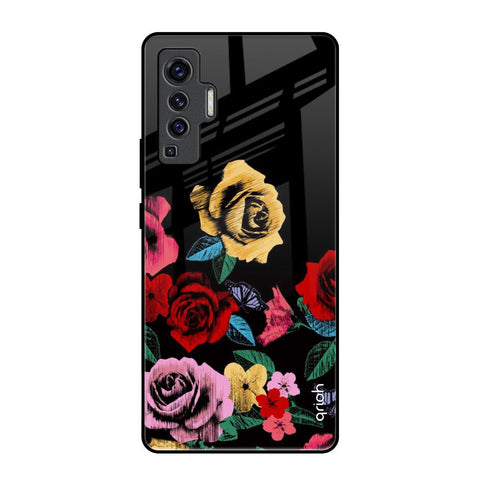 Floral Decorative Vivo X50 Glass Back Cover Online