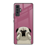 Funny Pug Face Vivo X50 Glass Back Cover Online