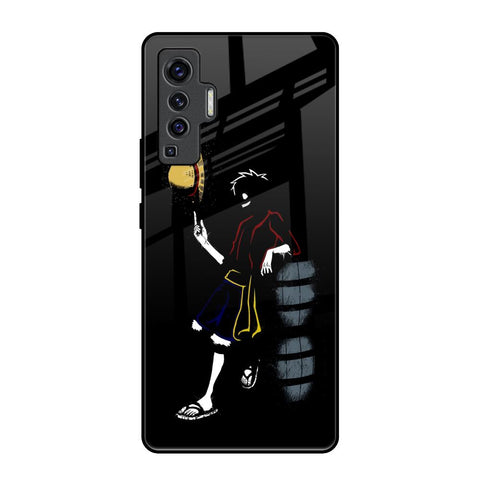 Luffy Line Art Vivo X50 Glass Back Cover Online