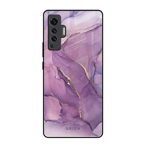 Purple Gold Marble Vivo X50 Glass Back Cover Online