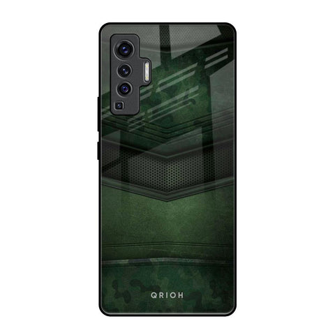 Green Leather Vivo X50 Glass Back Cover Online