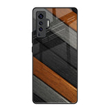 Tri Color Wood Vivo X50 Glass Back Cover Online