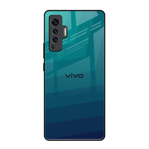 Green Triangle Pattern Vivo X50 Glass Back Cover Online