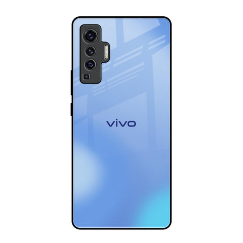 Vibrant Blue Texture Vivo X50 Glass Back Cover Online