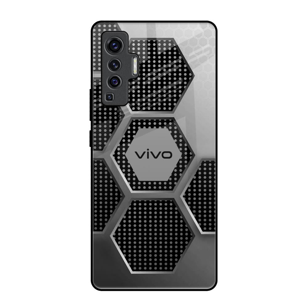 Hexagon Style Vivo X50 Glass Back Cover Online