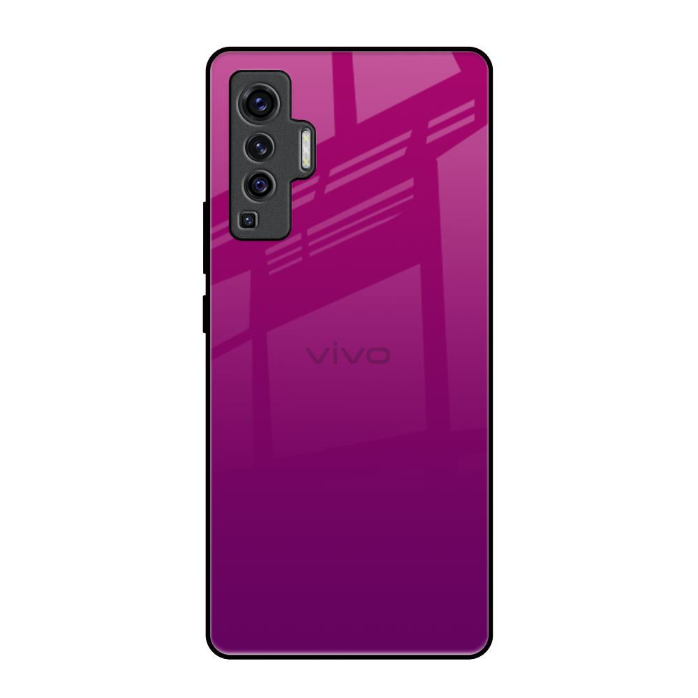 Magenta Gradient Vivo X50 Glass Back Cover Online
