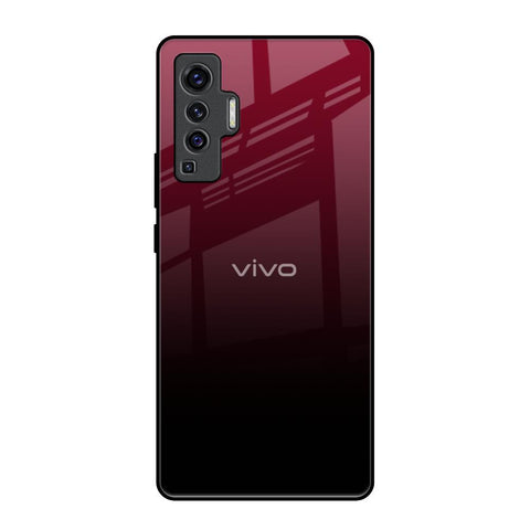 Wine Red Vivo X50 Glass Back Cover Online