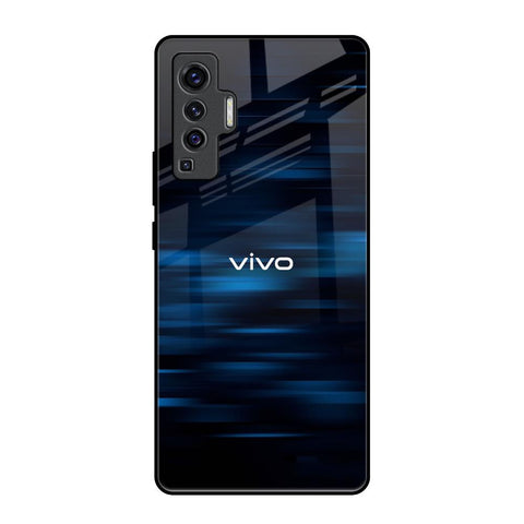 Blue Rough Abstract Vivo X50 Glass Back Cover Online