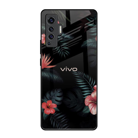 Tropical Art Flower Vivo X50 Glass Back Cover Online