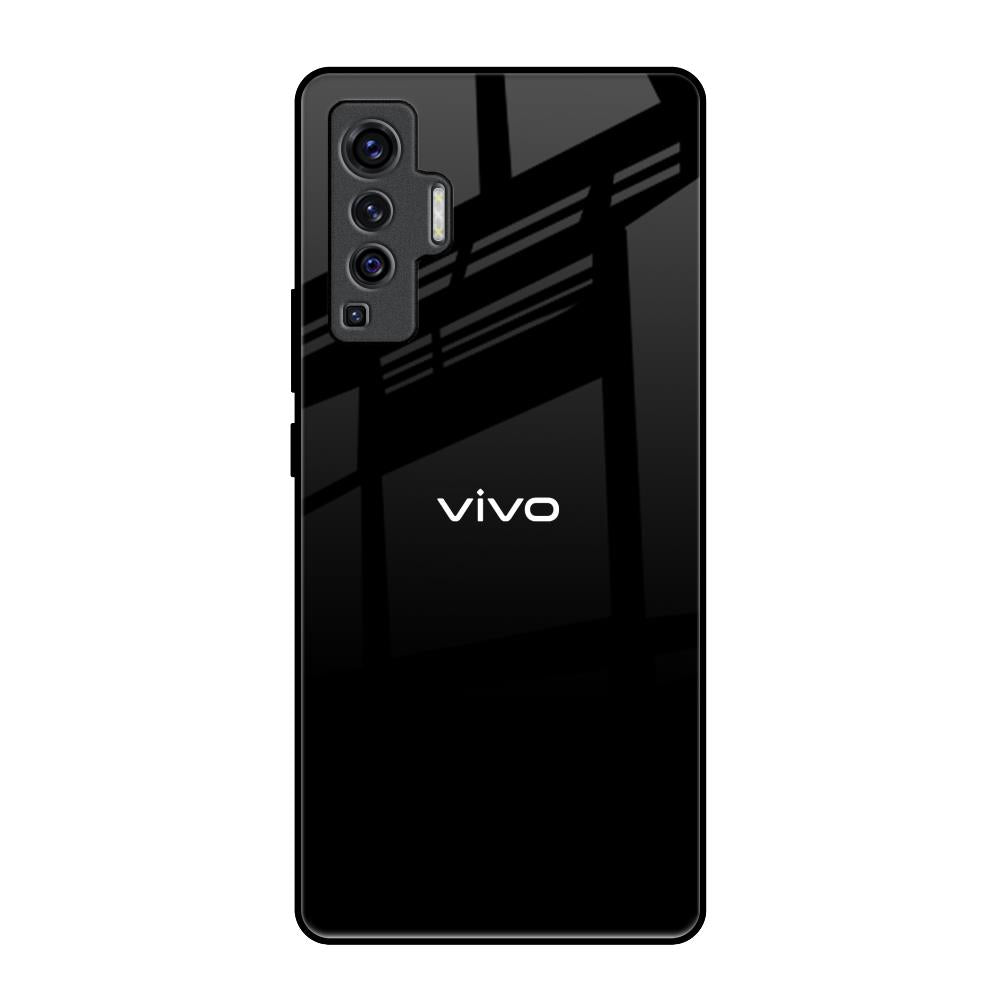 Jet Black Vivo X50 Glass Back Cover Online