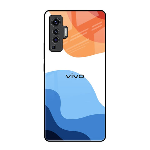 Wavy Color Pattern Vivo X50 Glass Back Cover Online