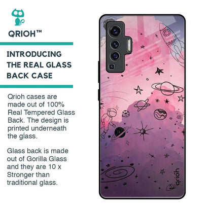 Space Doodles Glass Case for Vivo X50