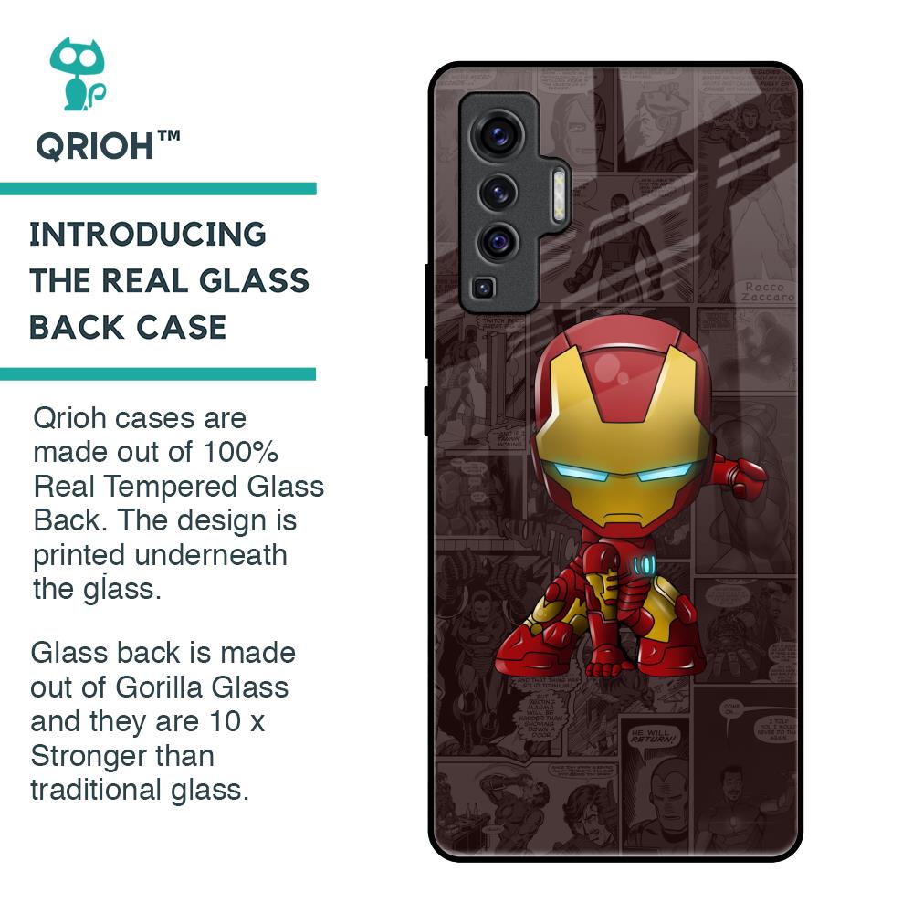 Angry Baby Super Hero Glass Case for Vivo X50