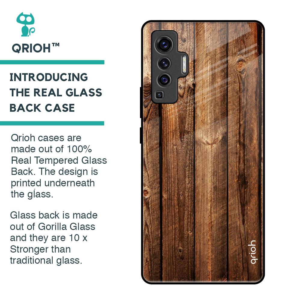 Timber Printed Glass Case for Vivo X50
