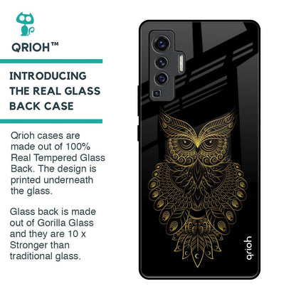 Golden Owl Glass Case for Vivo X50