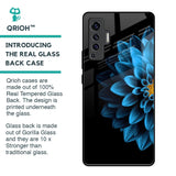 Half Blue Flower Glass Case for Vivo X50