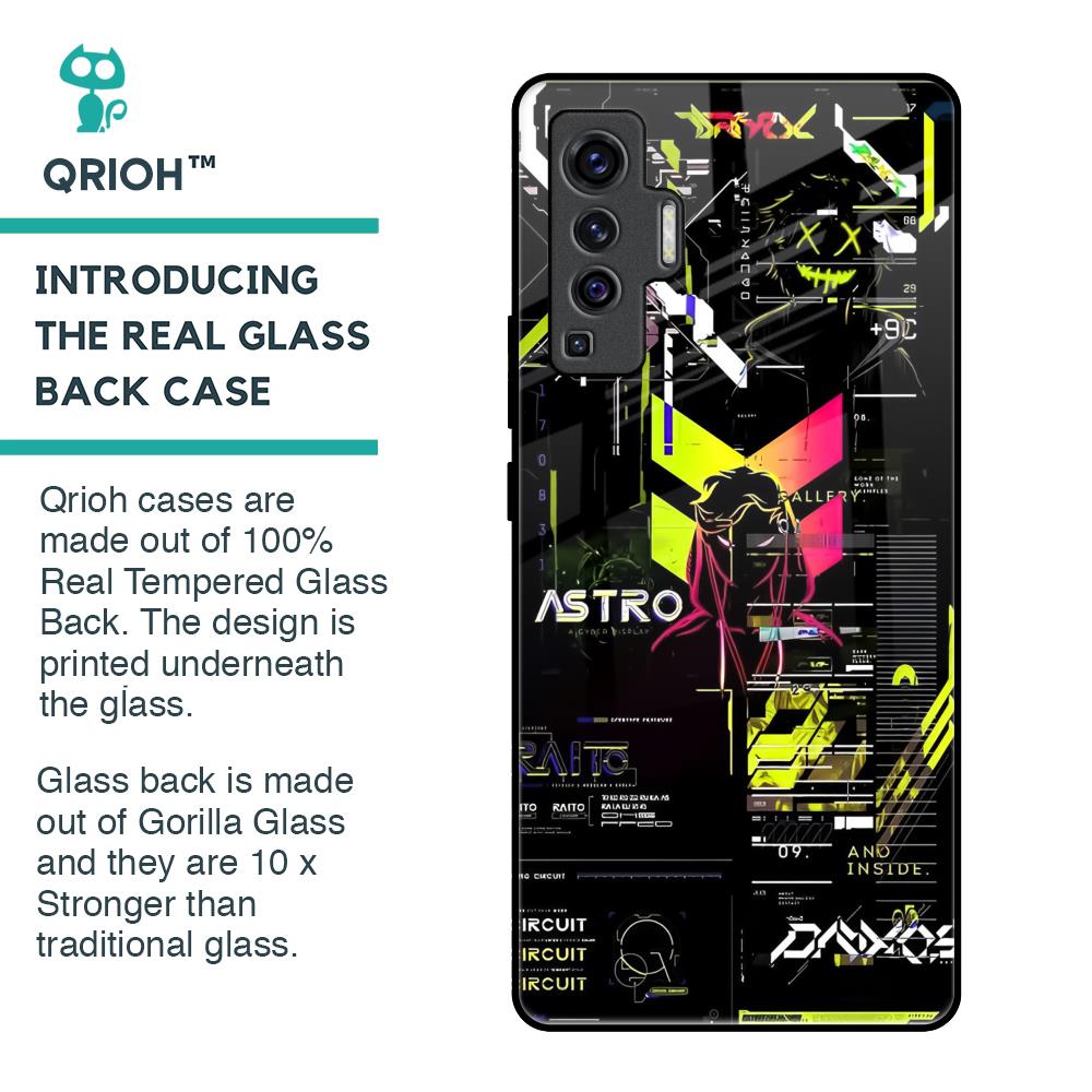 Astro Glitch Glass Case for Vivo X50