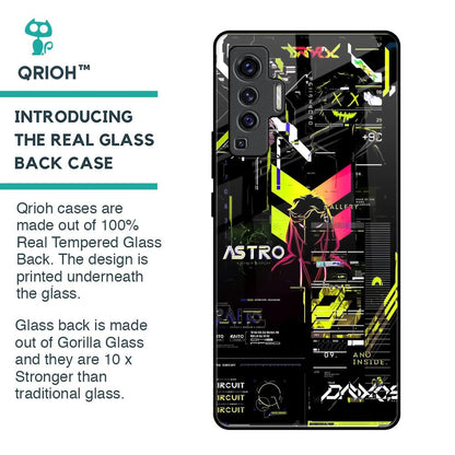 Astro Glitch Glass Case for Vivo X50