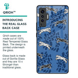Blue Cheetah Glass Case for Vivo X50