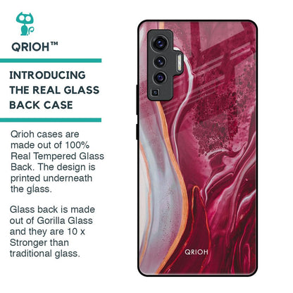 Crimson Ruby Glass Case for Vivo X50