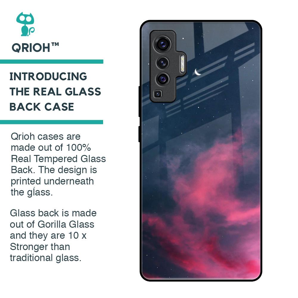 Moon Night Glass Case For Vivo X50