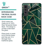 Abstract Green Glass Case For Vivo X50