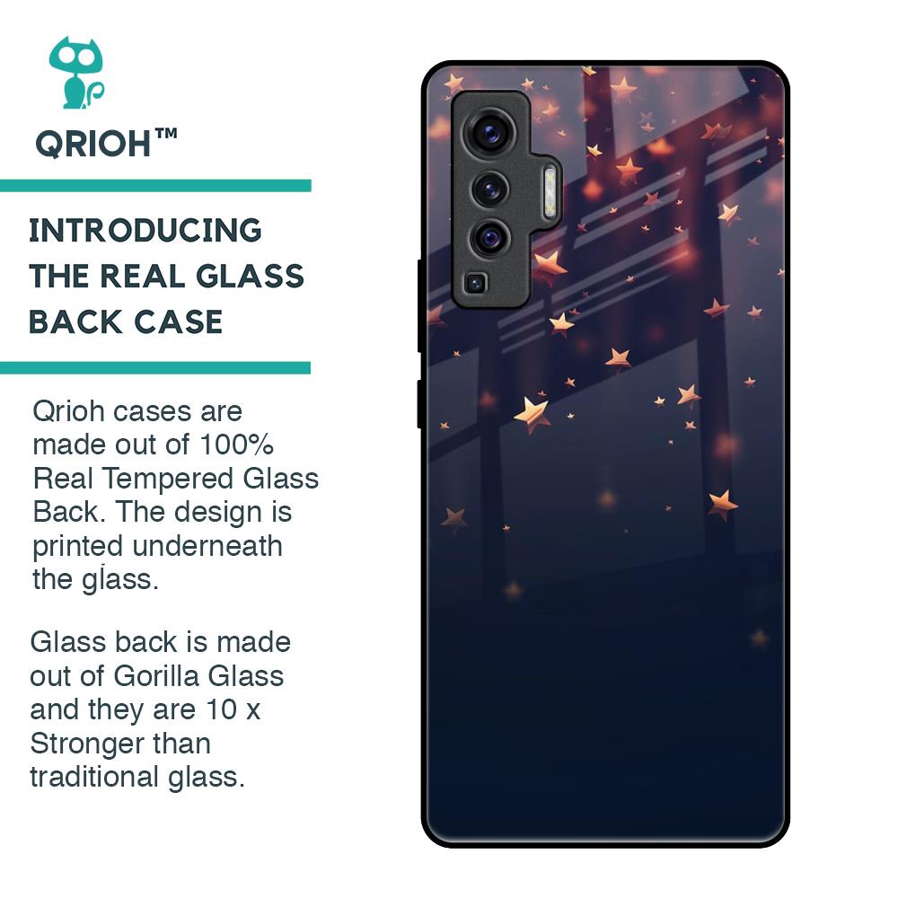 Falling Stars Glass Case For Vivo X50