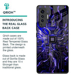 Techno Color Pattern Glass Case For Vivo X50