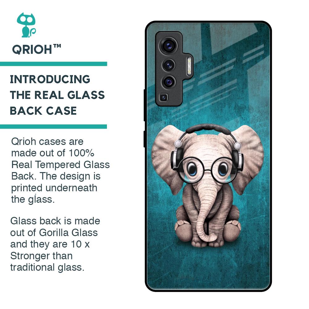 Adorable Baby Elephant Glass Case For Vivo X50
