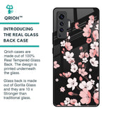 Black Cherry Blossom Glass Case for Vivo X50