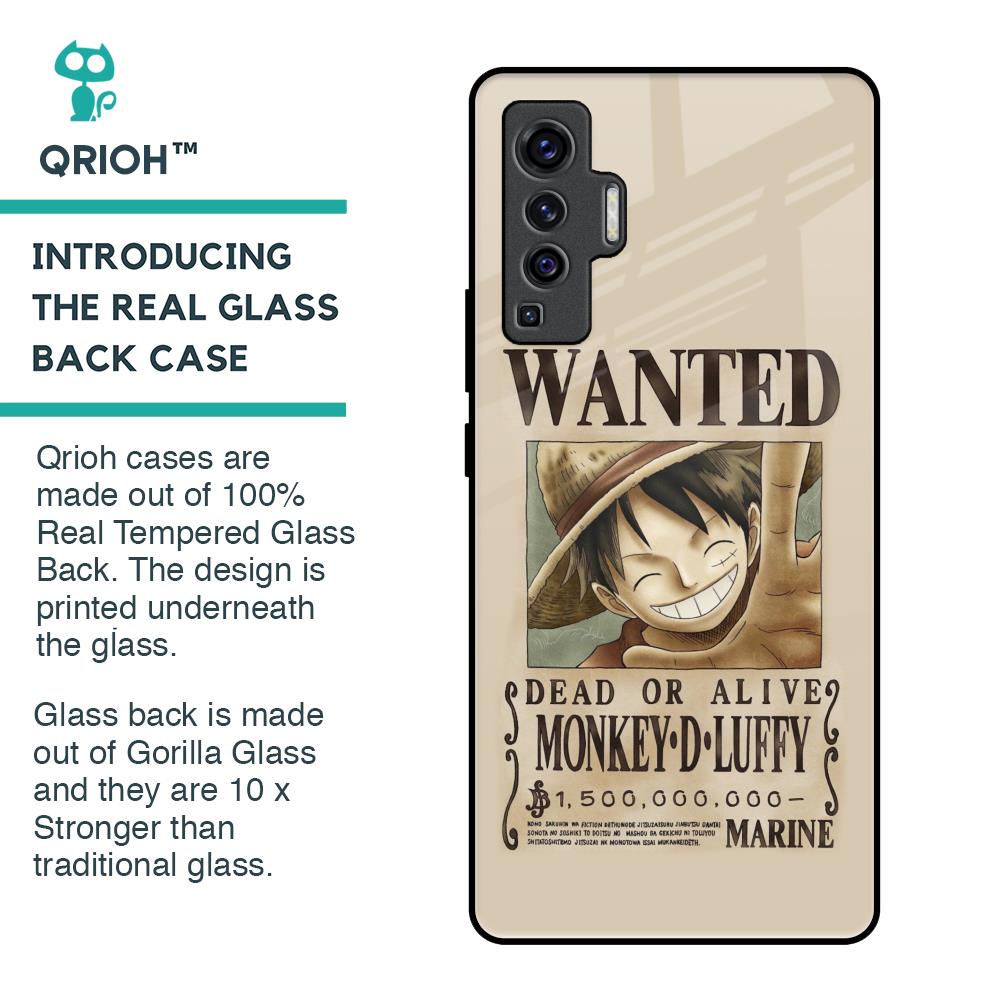 Luffy Wanted Glass Case for Vivo X50
