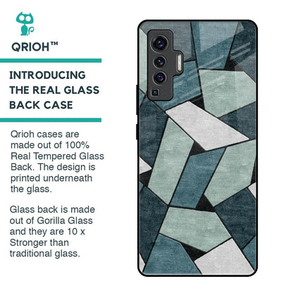 Abstact Tiles Glass Case for Vivo X50