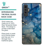 Blue Cool Marble Glass Case for Vivo X50