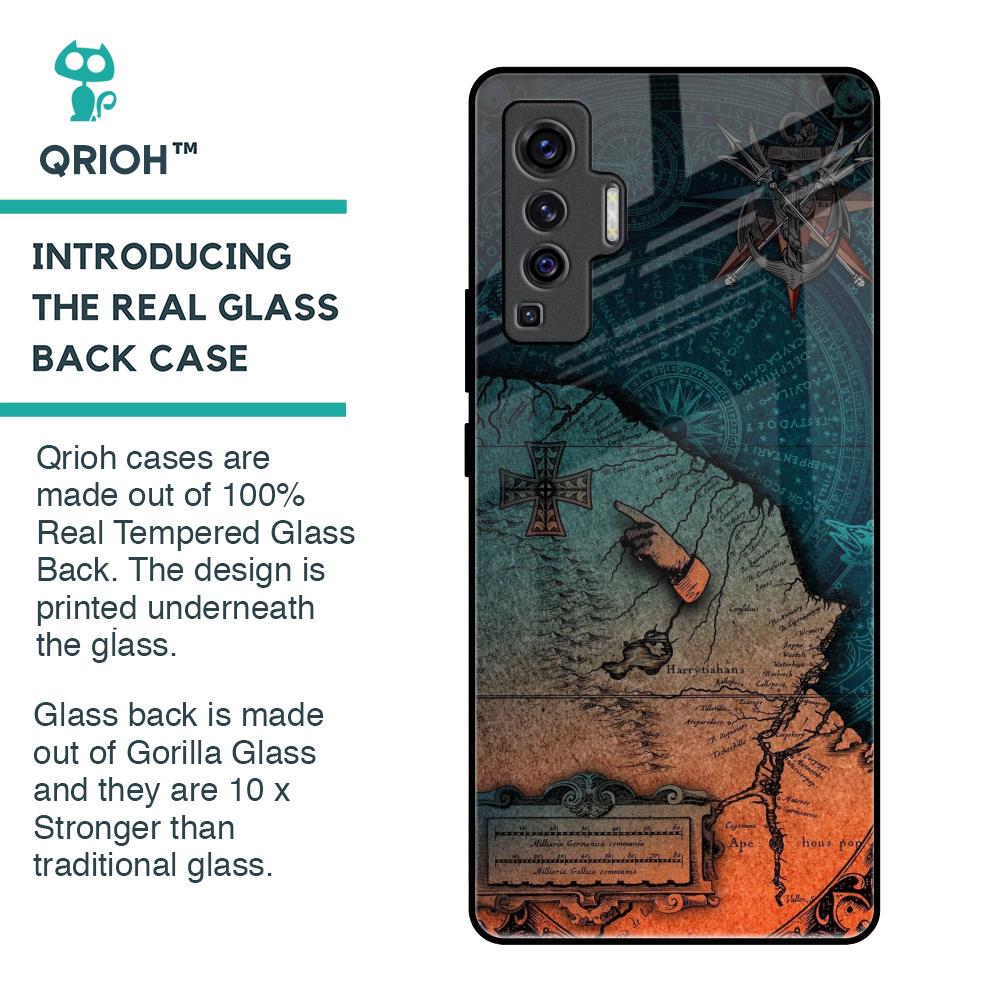 Geographical Map Glass Case for Vivo X50