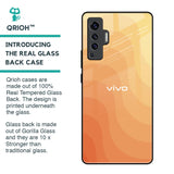 Orange Curve Pattern Glass Case for Vivo X50