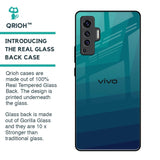 Green Triangle Pattern Glass Case for Vivo X50