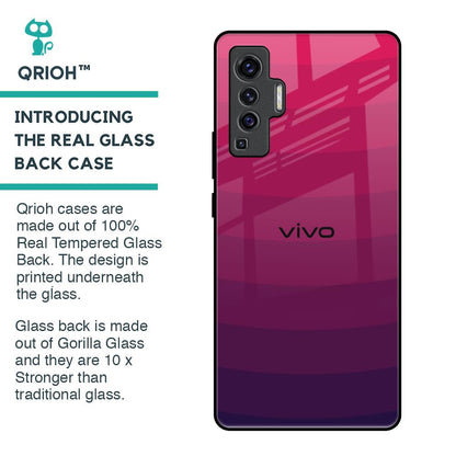 Wavy Pink Pattern Glass Case for Vivo X50