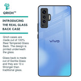 Vibrant Blue Texture Glass Case for Vivo X50