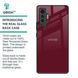 Classic Burgundy Glass Case for Vivo X50